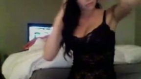 Can't breathe normally when this brunette teen is on webcam