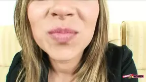 Brunette babe takes biggest cock, gets massive anal creampie