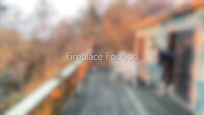 Fireplace Footjob: Rocky Sparks and roommate James Holt footjob cumshots, kissing in cabin