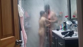 Real Couple Homemade Shower Sex  MILF HOTWIFE SWINGERS  Erotic Senual sex