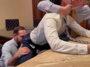 Junior Salesman Impresses Boss.  OFFICE BREEDING