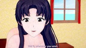 Fucking Misato getting ravaged in that dingy room