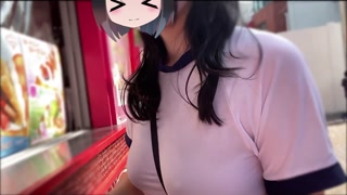 I went to Harajuku and wore gym clothes and bloomers with no bra, and ate crepes with toys on!