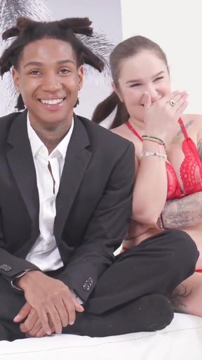 Jaw-dropping moment from "See HIM In His Industry Debut featuring Honey Dick with Bunny Fae"