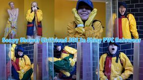 Soapy Shower Girlfriend JOI In Shiny PVC Rainwear - AVI