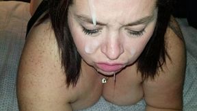 sexy bbw corset cumslut facial