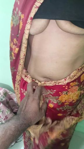 Tamil couple saree romance sitting in bed part 1
