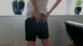 amateurboy receives a very severe office caning promo