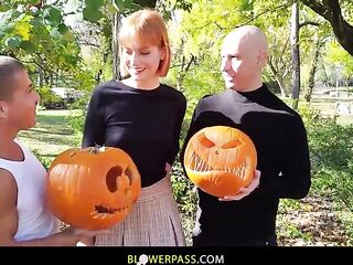 Porno Dan tells his girlfriend, Dolly Dyson, that this chab has a large surprise for her