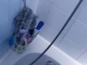 how I flooded his bathroom