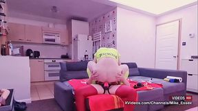 Femdom MILF Lisa pegging her DILF husbands ass