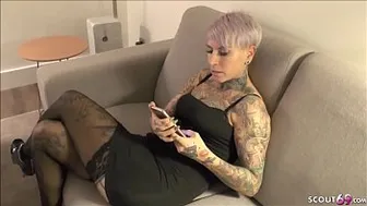 BIG BLACK COCKs in THREESOME with GERMAN MILF Cat Cox