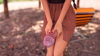 Futa MILF seduces redhead in hot outdoor 3D anal scene