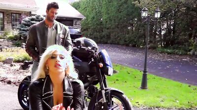 Two lustful hussies are enjoying outdoor sex with one of their buddies