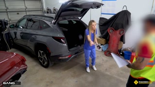 Roadside - Ashley Tee Gets Her Car And Her Pussy Worked On