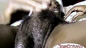 ”Sexy JBone drops a thickload after wanking off his ebony dick”