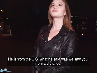 Public Agent Katarina Rina Screwed Doggy position At Night in the Woods