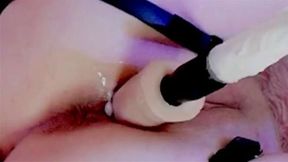 fucking machine doesn't stop until she cums