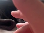 Fingering hairy wet pussy