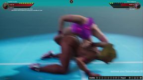 Frankie Fuxalot VS Pink Catfighter (Naked Fighter 3D)