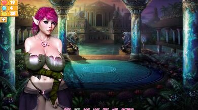 Gushing Cartoon Babe Choked In Fantasy Gameplay
