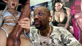 transgender light elf stroking her hard meaty girl cock and cumming hard as fuck, ai generated