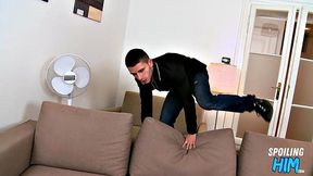Athletic cockriding hard at casting
