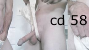 Heteroflexible K crossdressing 58: slender fit older hung transvestite man in panties masturbation