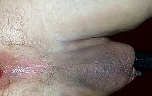 Amateur Anal Milking with Sex Toy & Cumshot
