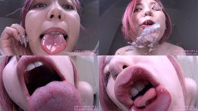 Nene Tanaka - Smell of Her Erotic Long Tongue and Spit Part 1 - 1080p