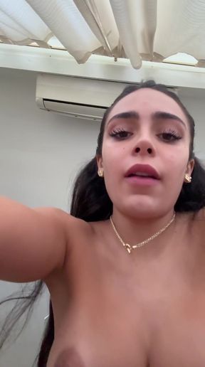 Tiny teen shows off her tits on OnlyFans