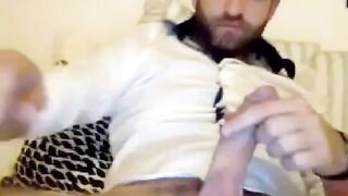 Bulgarian Daddy Strokes His Big Cock on Webcam