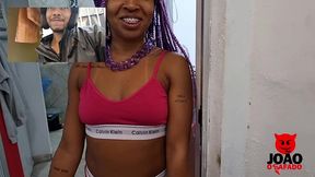 nao tinha dinheiro para pagar a pizza, pago de outra forma - joaoosafado - preta fogosa