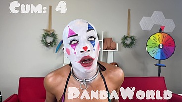 Submissive Ebony Clown Slut Sucks and Fucks Her BBC Master Facial Piss