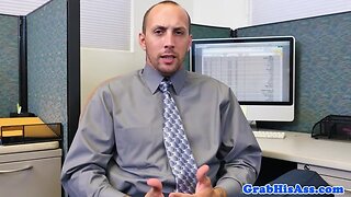 Office employee anal fucked before cumshot
