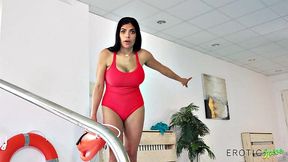 Busty Lifeguard Gets Wet for Cock