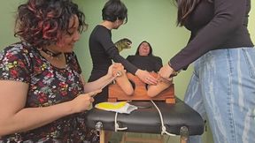 Custom request: Miss Kitty s pantyhose gang tickling (remastered)