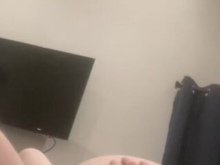 Redhead rides boyfriend until this babe cums!