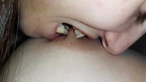 Hot lesbian threesome with licking, kissing, sucking, biting nipples