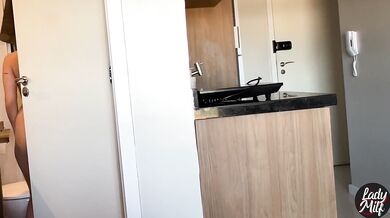 I took my clothes off in front of my neighbor and we fucked hot bareback