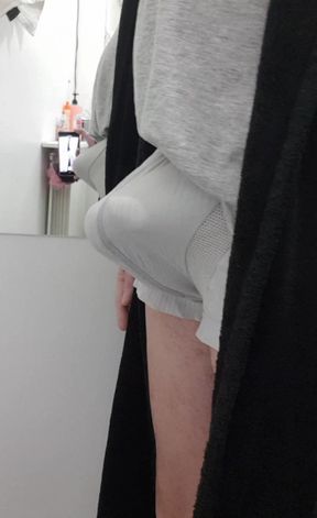 Dad well mounted! In underwear