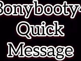 EBonybooty49 quick messages for fans