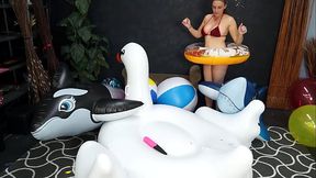 Melanie Hicks Turned on by Inflatables-Masturbates