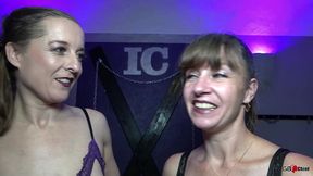 two wives cuckold husband at creampie gangbang