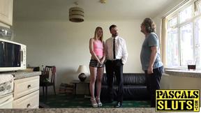 ”Long legged Jentina gets her wet snatch destroyed by big dick”