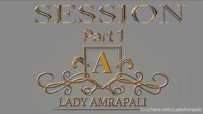 Session Part 1 Total lenghts 4:03 minutes Bdsm Slave Wrapped Foilwrap Latex CBT Ballbusting Cock and Ball Torture Spanking  LADY AMRAPALI  Herrin Mistress Domina Femdom