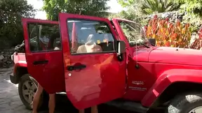 Naked Babes Sucking Cock and Washing Jeep Outdoors