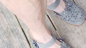 Tempest showing in grey dress loafers