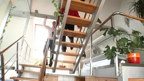 Blonde Kathy Sweet gets her holes stretched by three dicks