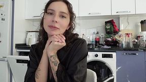 Young and inked stepmom gifted her asshole for his birthday POV